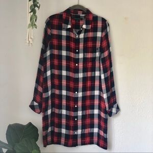 Tommy Hilfiger Plaid Flannel Shirt Dress